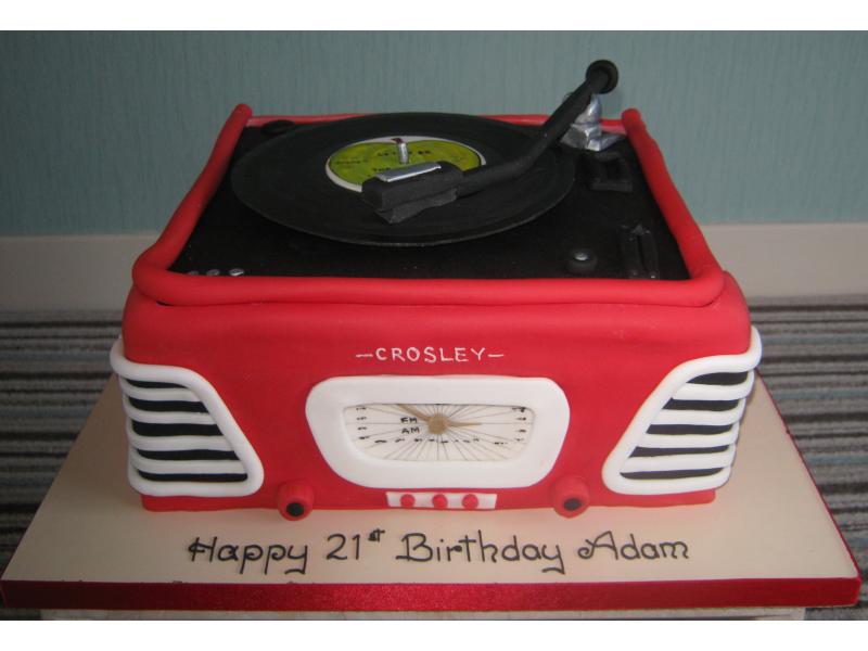 Retro- 1960s style 3D  record player with Beatles record for Adam of St Annes on his 21st birthday