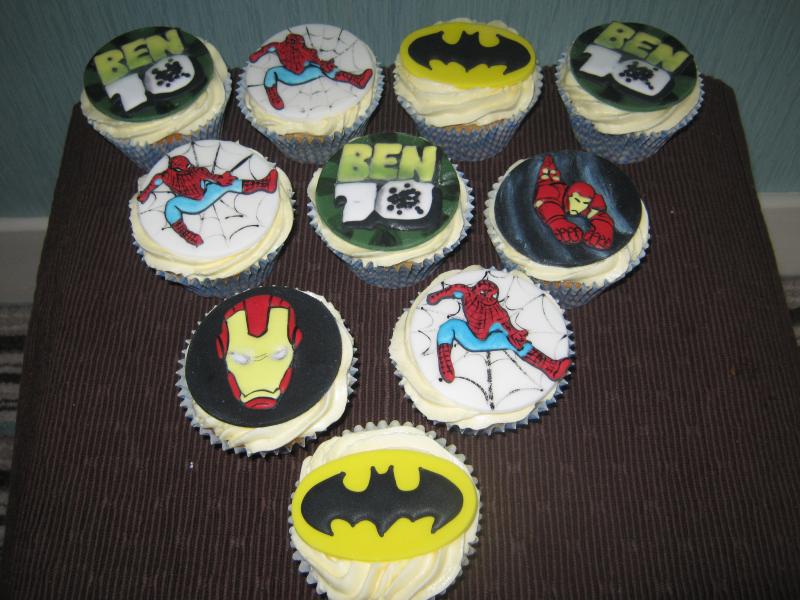 Super Heros - comic book heros in plain sponge for Josh's 10th birthday in Carleton