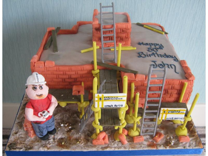Scaffolder in Madeira sponge for John on his 50th birthday in Fleetwood who owns http://www.speedierscaffolding.com/