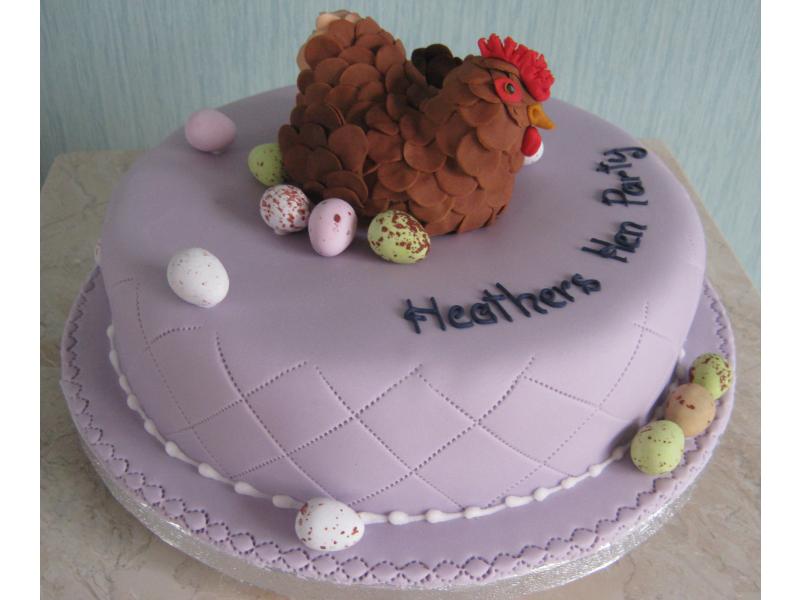 Hen in lemon sponge for Heather's Party in Preston