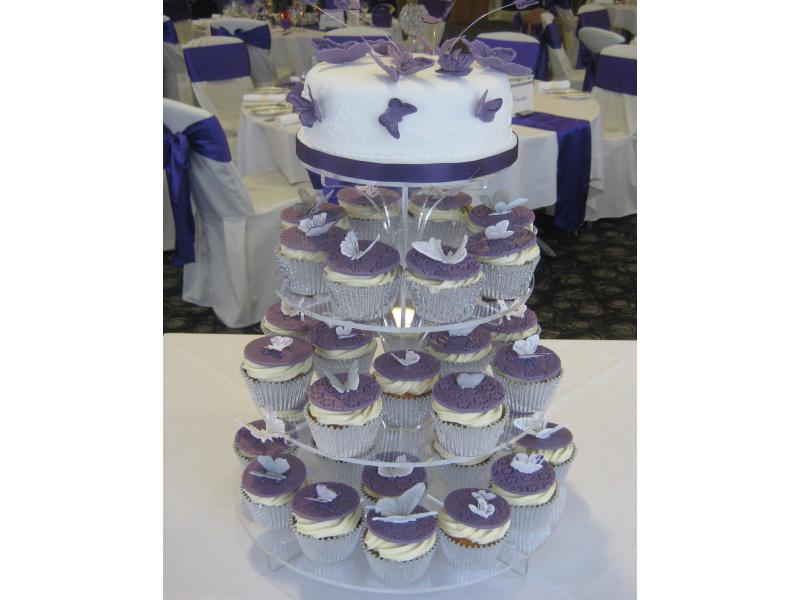 Cupcakes for Cadbury-themed wedding at Ribby hall in chocolate sponge