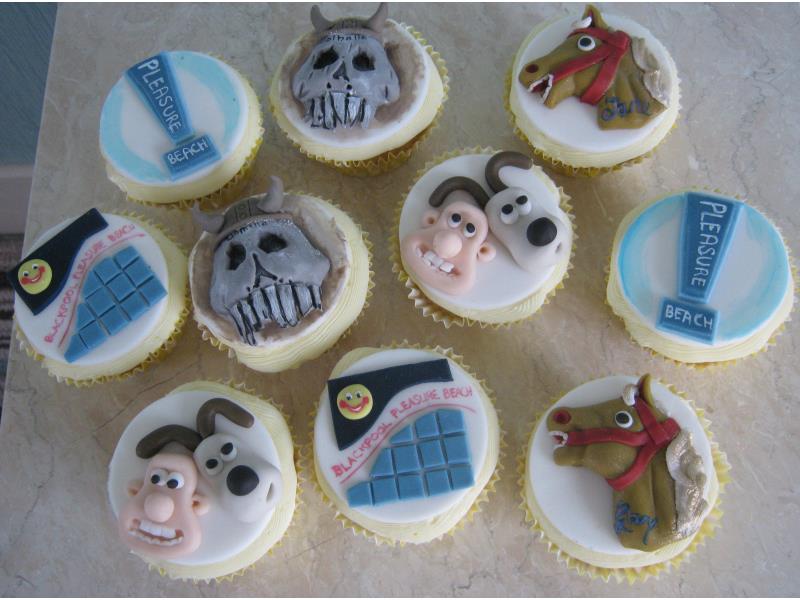 Blackpool Pleasure Beach themed sponge cupcakes from Alex in Isle of Man