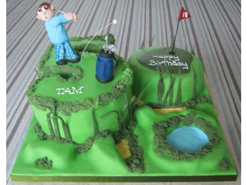 Tam - a dream cake for any golfer in plain sponge for party in #Blackpool