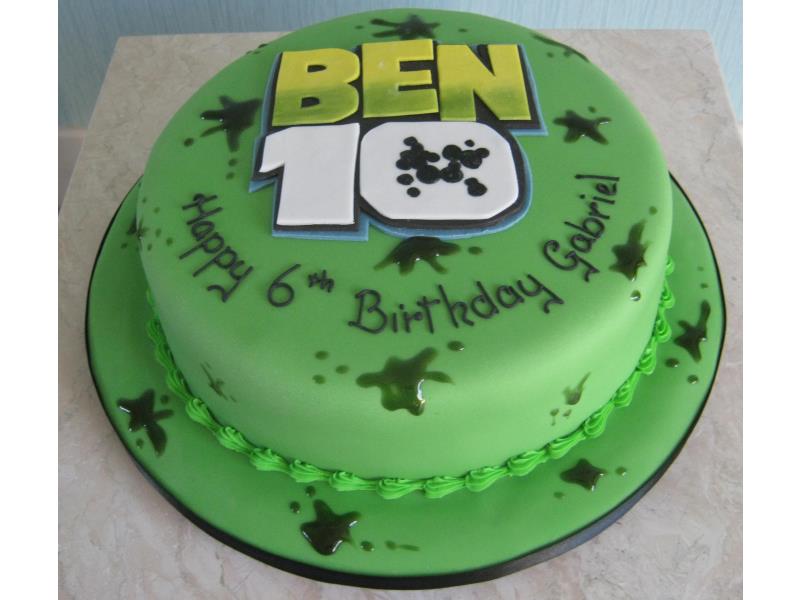 Ben 10 - using logo in vannilla sponge for Gabriel's birthday in St Annes