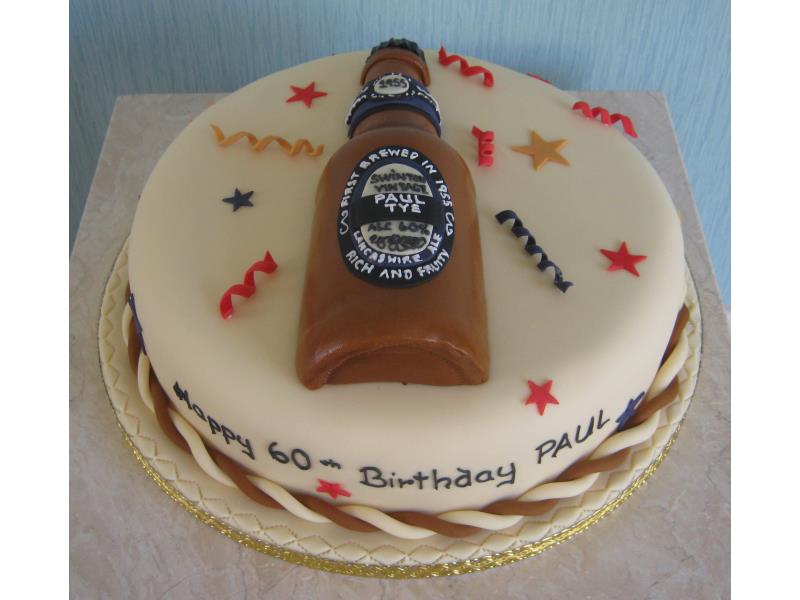 Paul - real ale and Leigh Centurians fan in Swinton for his 60th birthday, made from fruit cake