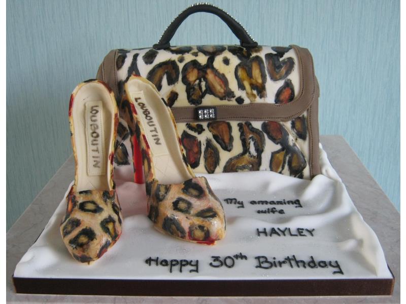 Leopard Skin handbag and leovanilla spongepard skin shoes for amazing wife Hayley in Bispham from