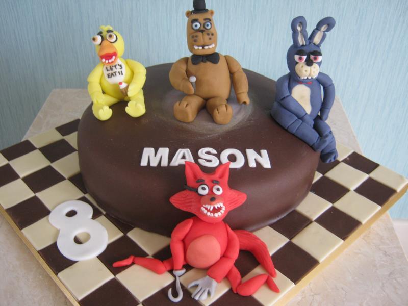 5 Nights at Freddy's in chocolate sponge to celebrate Mason's 8th birthday in Thornton