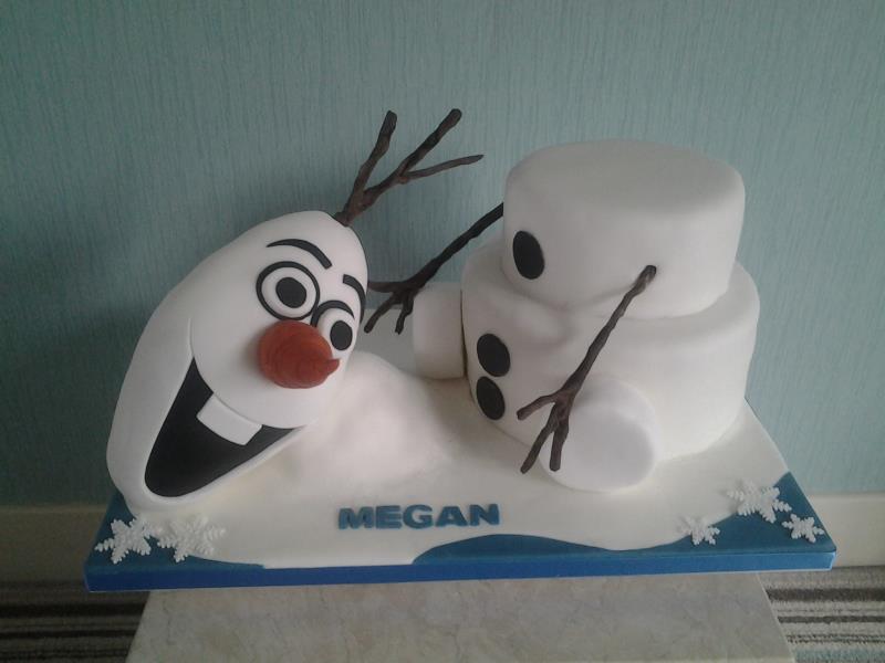 Olaf - Disney Frozen's Olaf in plain sponge for Megan's 4th birthday in Bispham