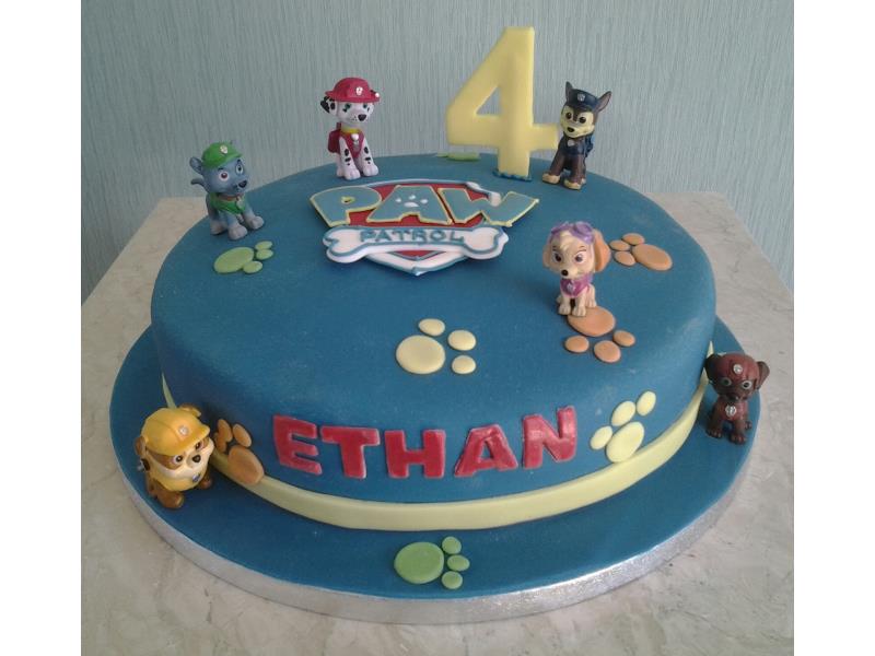 Paw Patrol - in chocolate sponge for Ethan's birthday in Bispham