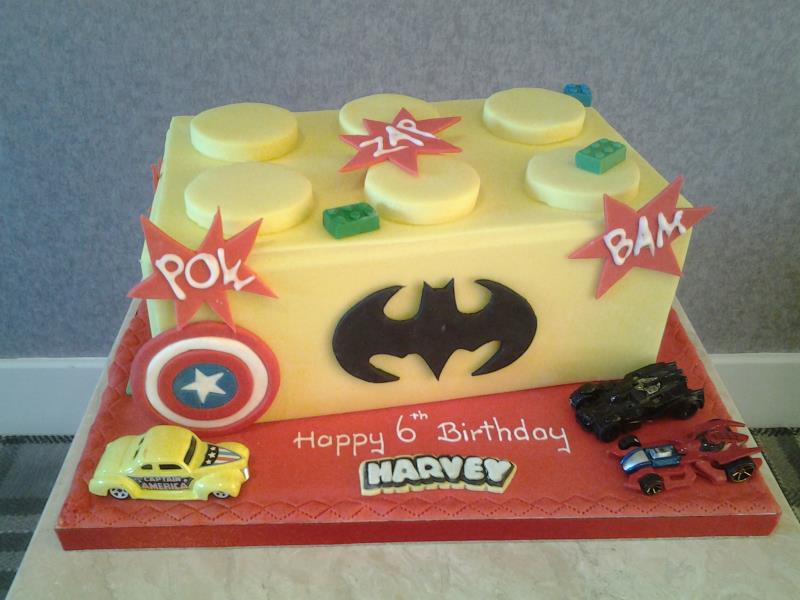 Lego Batman - Harvey's birthday cake in vanilla sponge for celebrations in  Blackpool