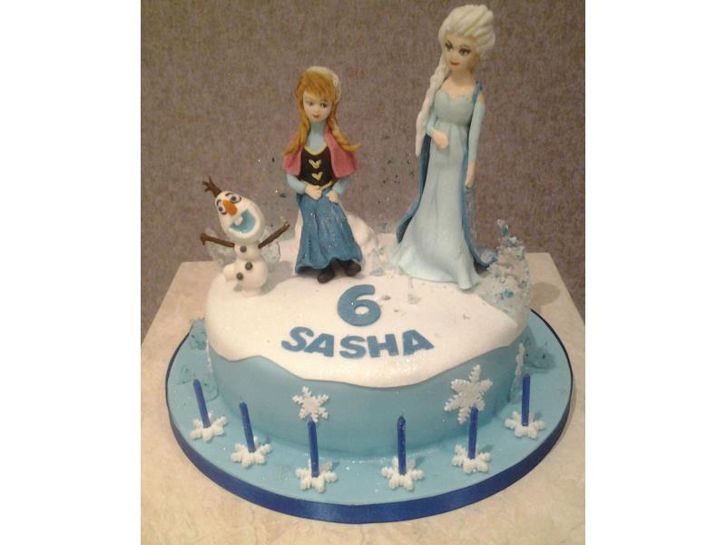 Sasha's Frozen themed birthday cake