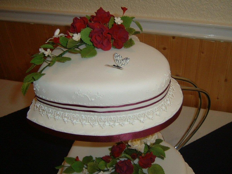 Tracey - 2 tier heart shaped wedding cake for Tracey from Thornton Cleveleys