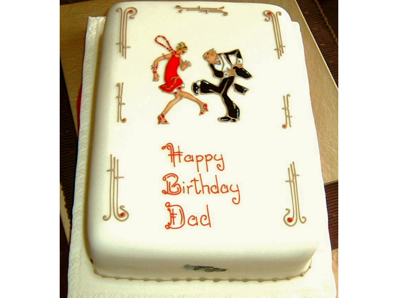 Disco Dad - Groovy disco dad cake for Lynn, Bispham