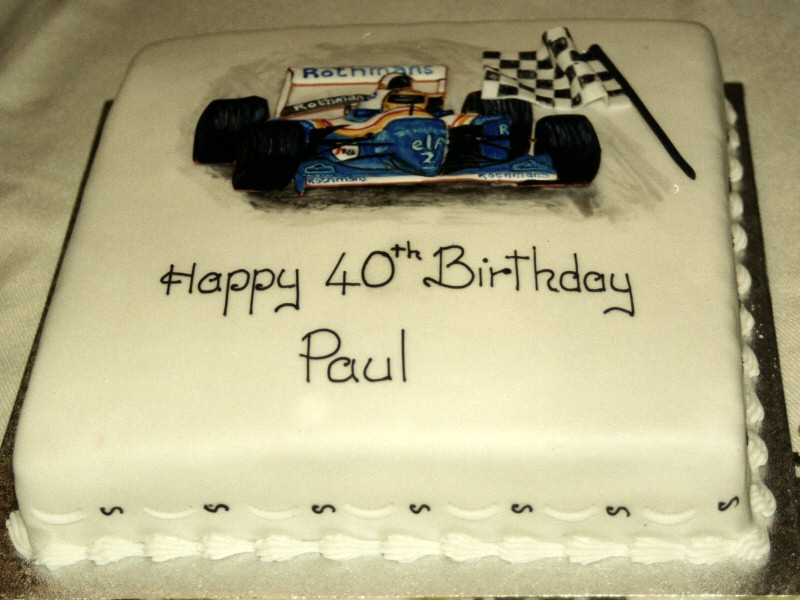Paul - Formula One cake for Paul's 40th birthday, Blackpool