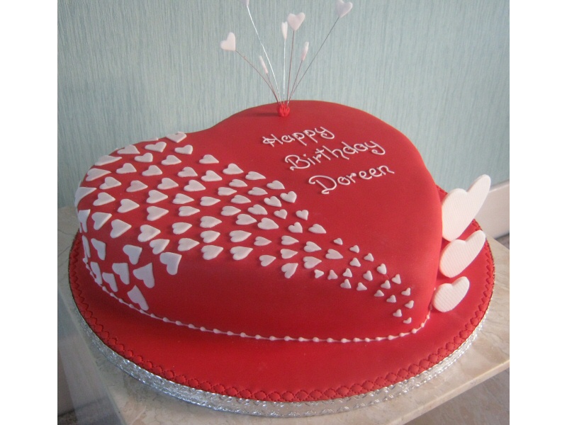 Love Heart - Love heart shaped cake for Doreen's birthday of Blackpool.